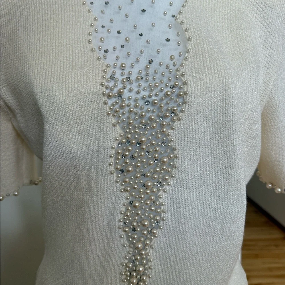 Hottest vintage cream dress I never wore- deep V - Picture 11 of 12